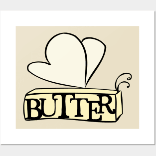 Butterfly Butter Fly Pun Posters and Art